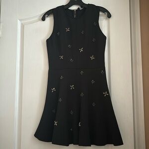 Vintage black dress with crystals and gems so small endless rose